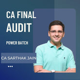CA Final Audit | Power Batch By CA Sarthak Jain | For Jan 26 Exams